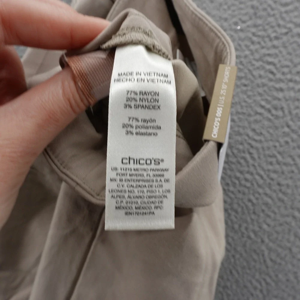 Chicos‎ Perfect Stretch Shorts Size 00 US 2P Beige Women 10